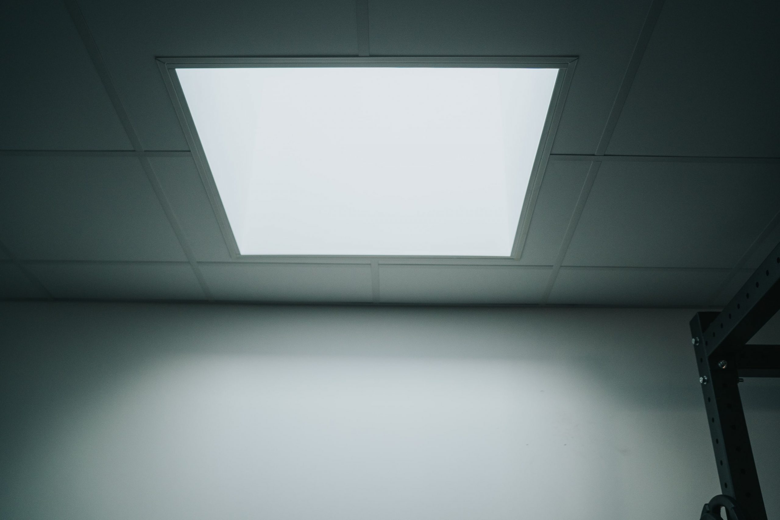 Modular unit ceiling light close up